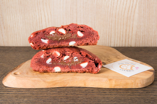 Nutella-Stuffed Red Velvet Cookie